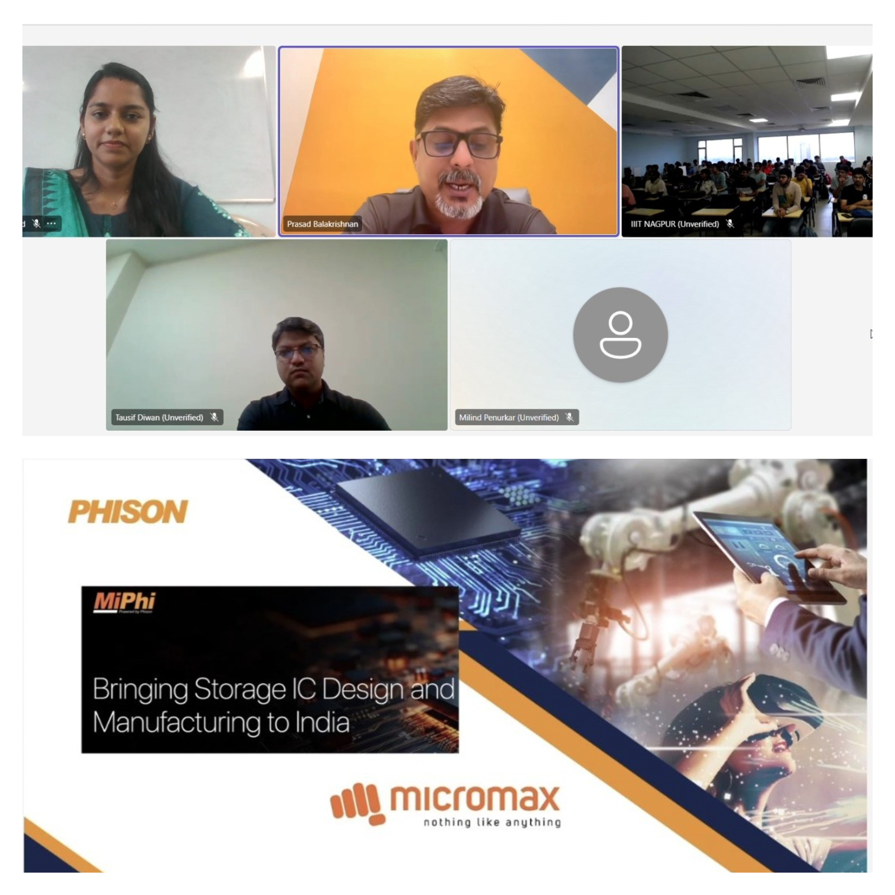 Interaction with Mr. Prasad Balakrishnan(CEO of MiPhi Semiconductors Pvt. Ltd.) at IIITN
